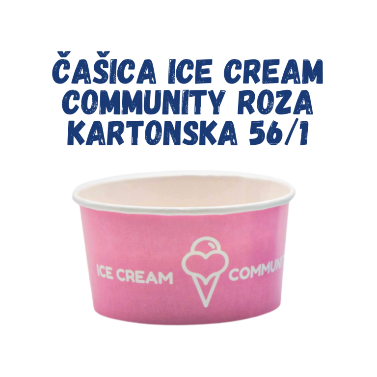 Roza Kartonska Ice Cream Community Čašica 56/1 - Ice Cream Community Pink Paper Cup 56/1