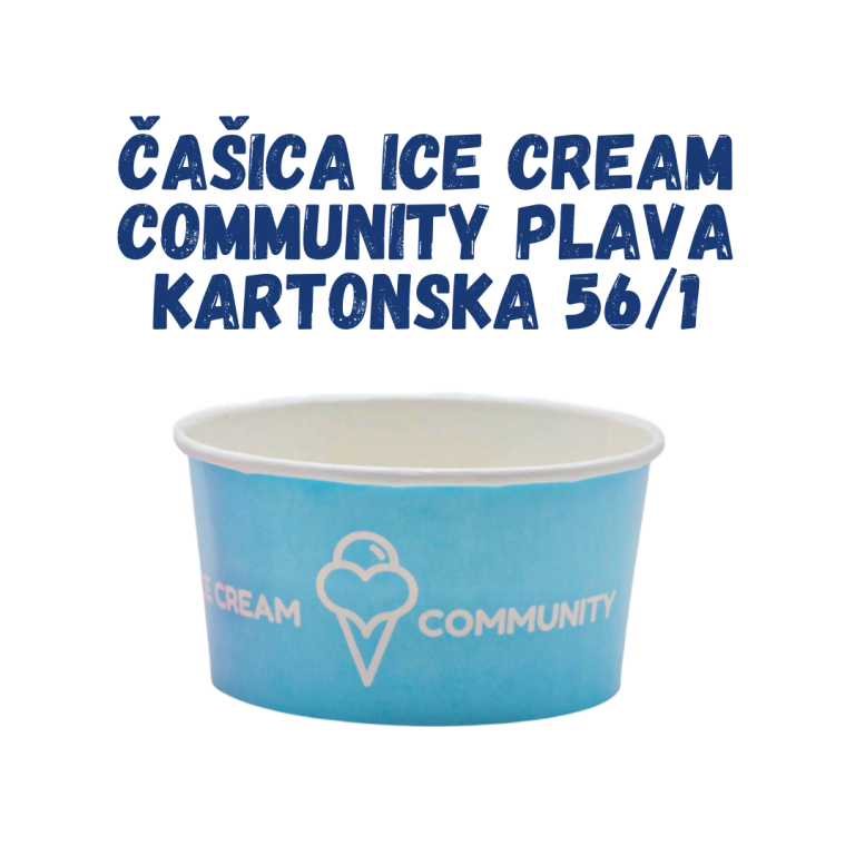 Plava Kartonska Ice Cream Community Čašica 56/1 - Ice Cream Community Blue Paper Cup 56/1