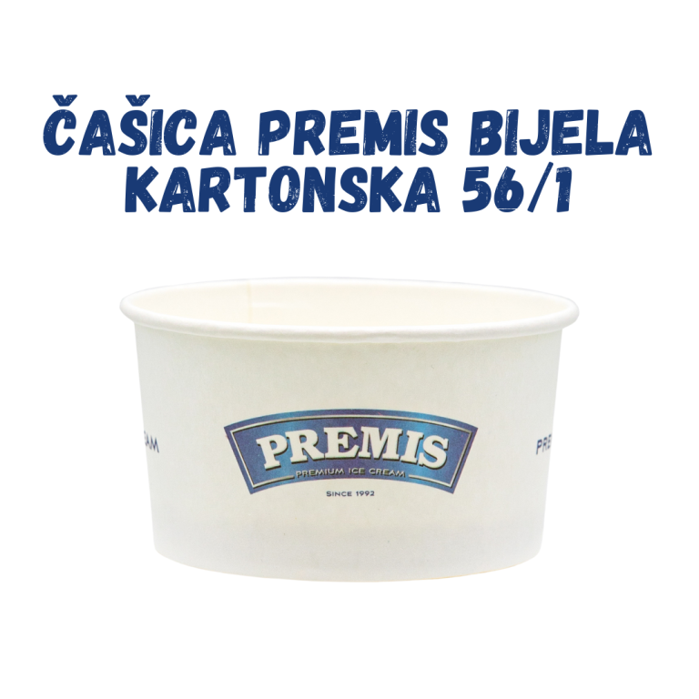 Bijela Kartonska Premis Čašica 56/1 - Premis White Paper Cup 56/1