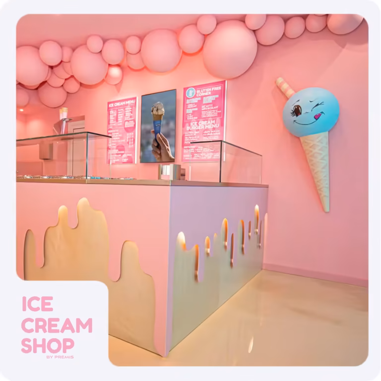 Ice cream shop social media