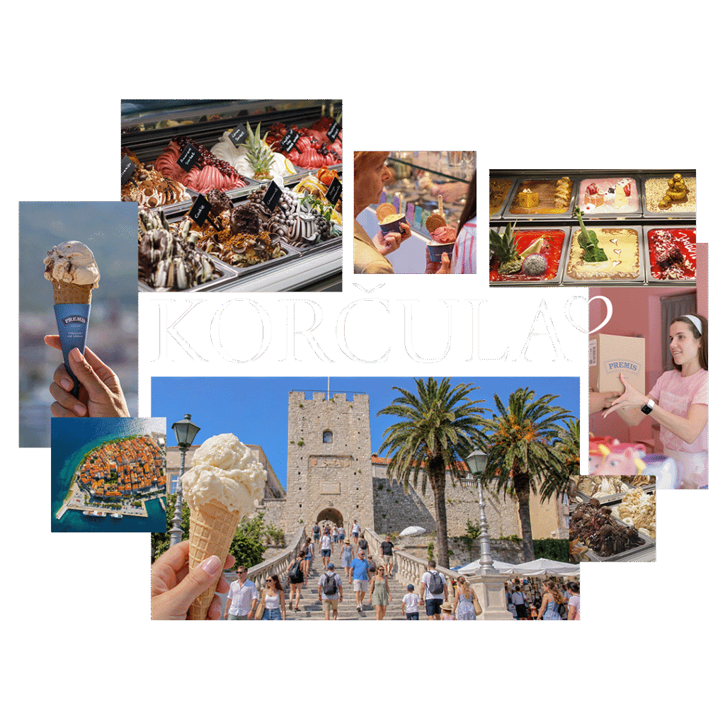 Korcula slike sladoleda i druge slike